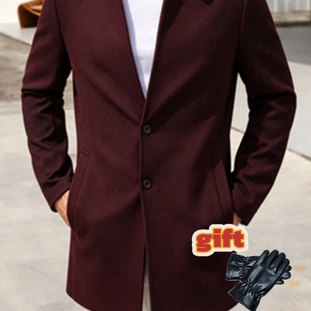 Trench en laine, 40 % laine, velours, coloris bourgogne, détail