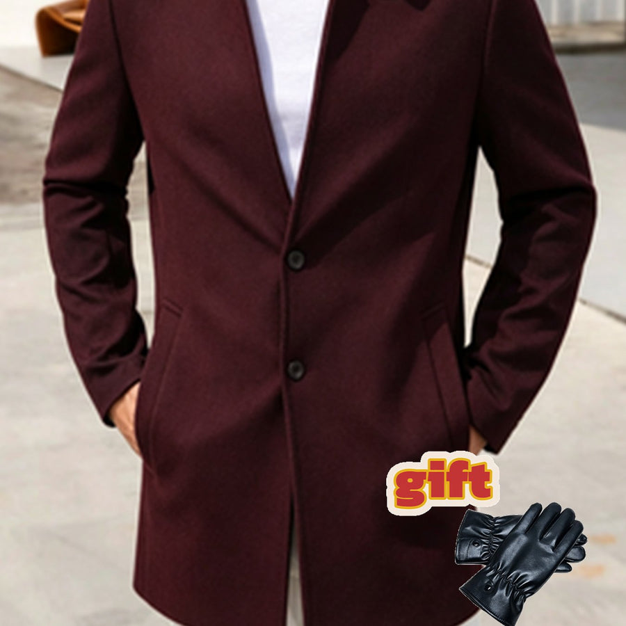 Trench en laine, 40 % laine, velours, coloris bourgogne, détail