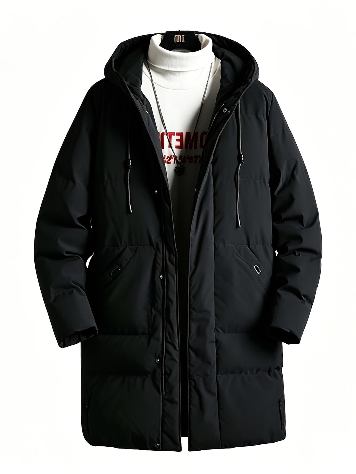 Manteau pour homme, à capuche, vert