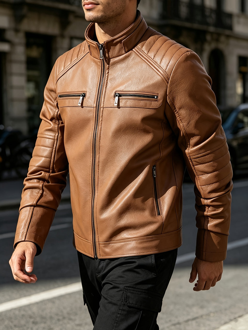 Veste, à revers, fermeture éclair et boutonnage, photo 14