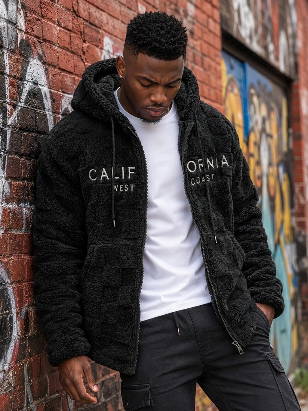 Veste matelassée pour homme, polaire, à capuche, vert clair
