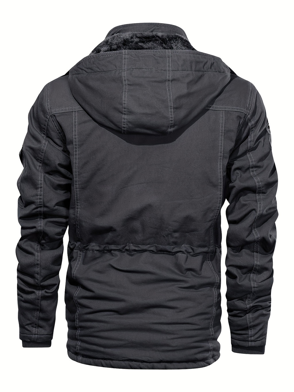 Veste pour homme, coupe-vent, à col montant, kaki