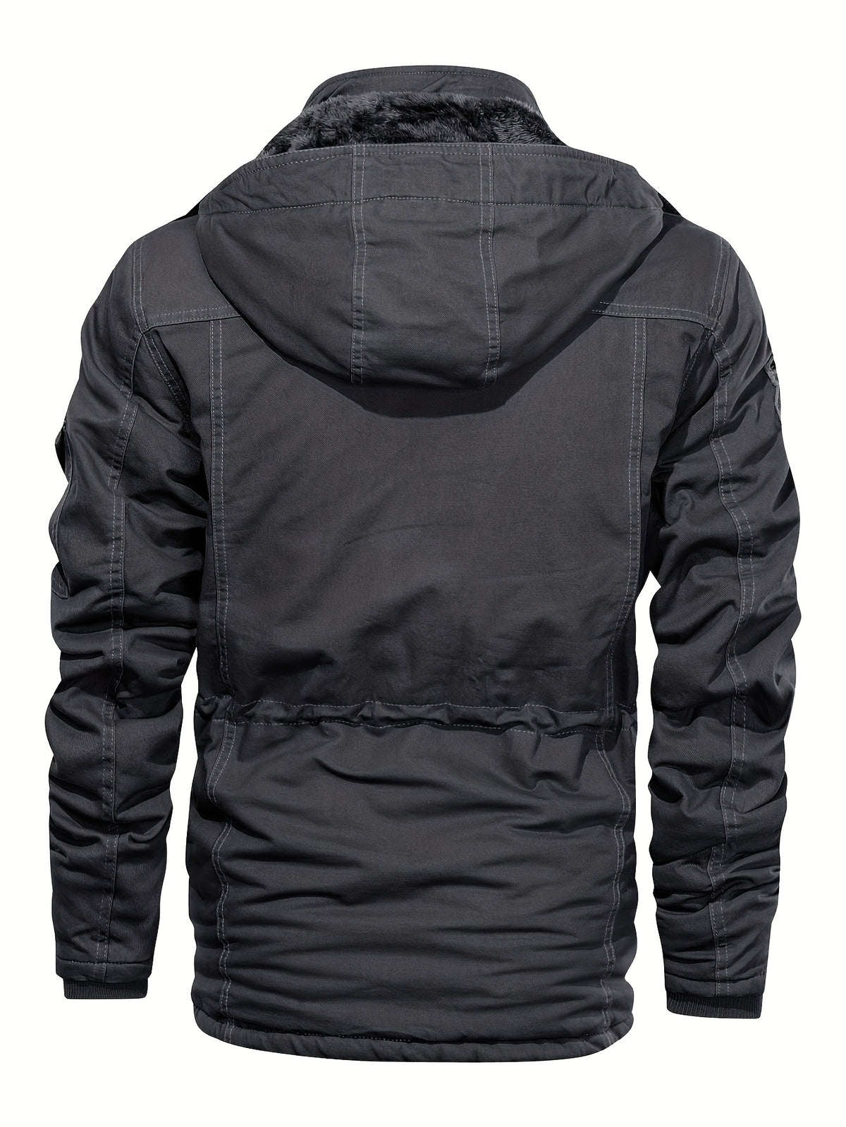 Veste pour homme, coupe-vent, à col montant, kaki