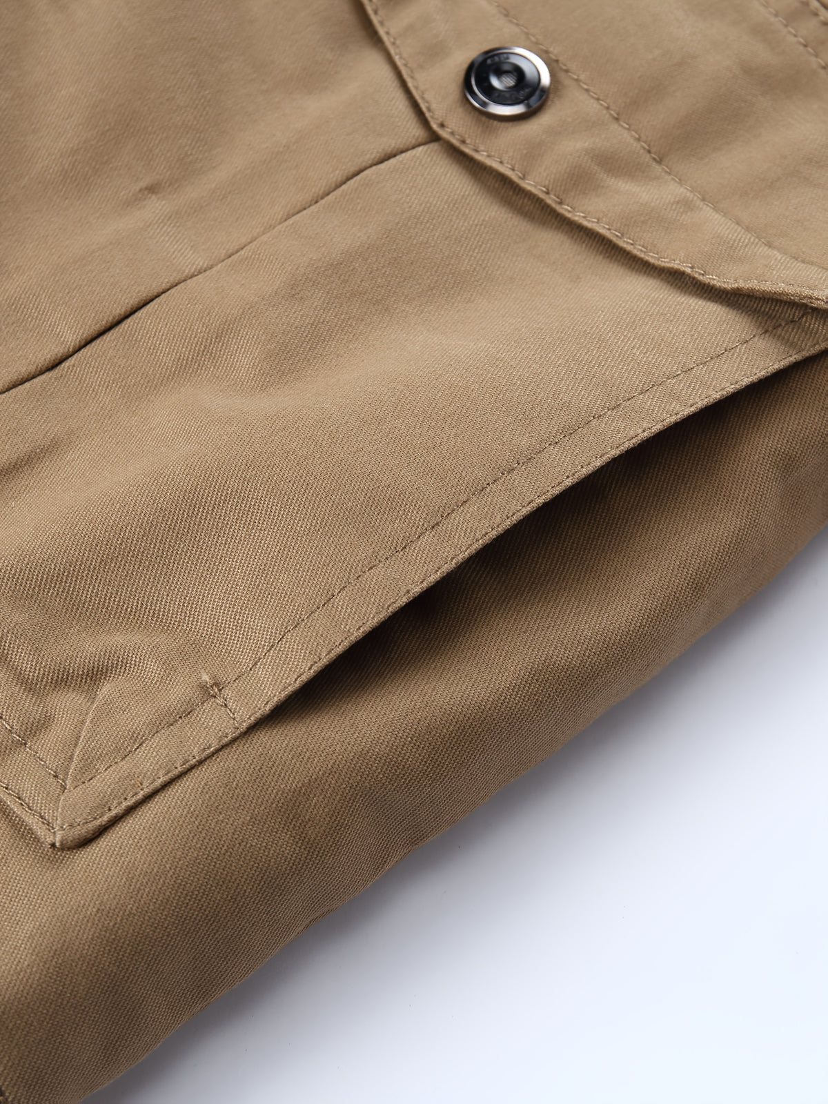 Veste mi-long pour homme, capuche amovible