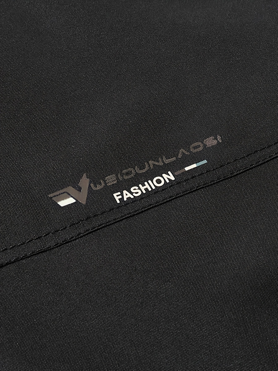 Parka, coupe-vent, à capuche, noir, détail du vêtement