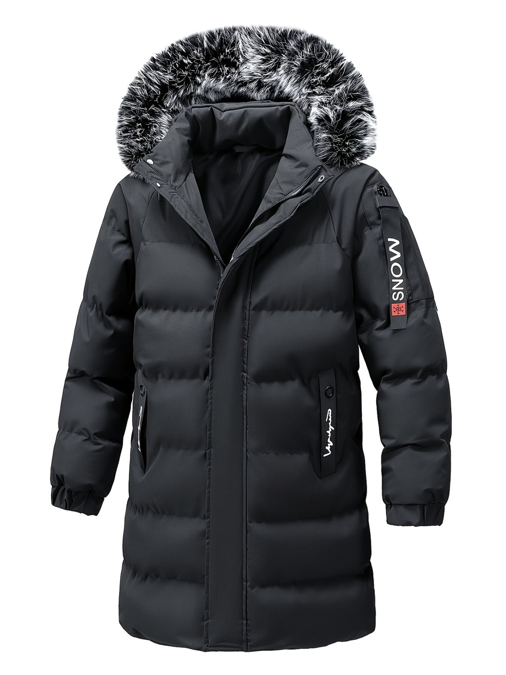 Manteau matelassé pour homme, coupe-vent, à capuche, blanc