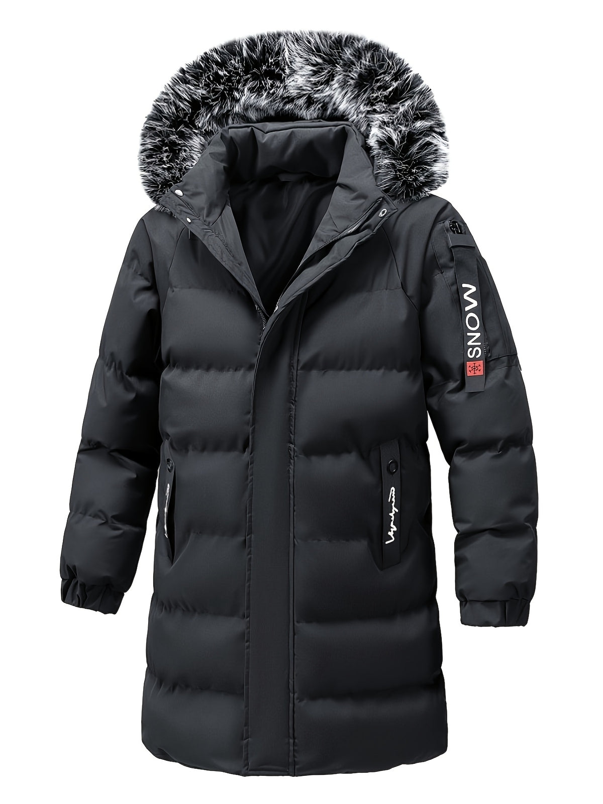 Manteau matelassé pour homme, coupe-vent, à capuche, blanc