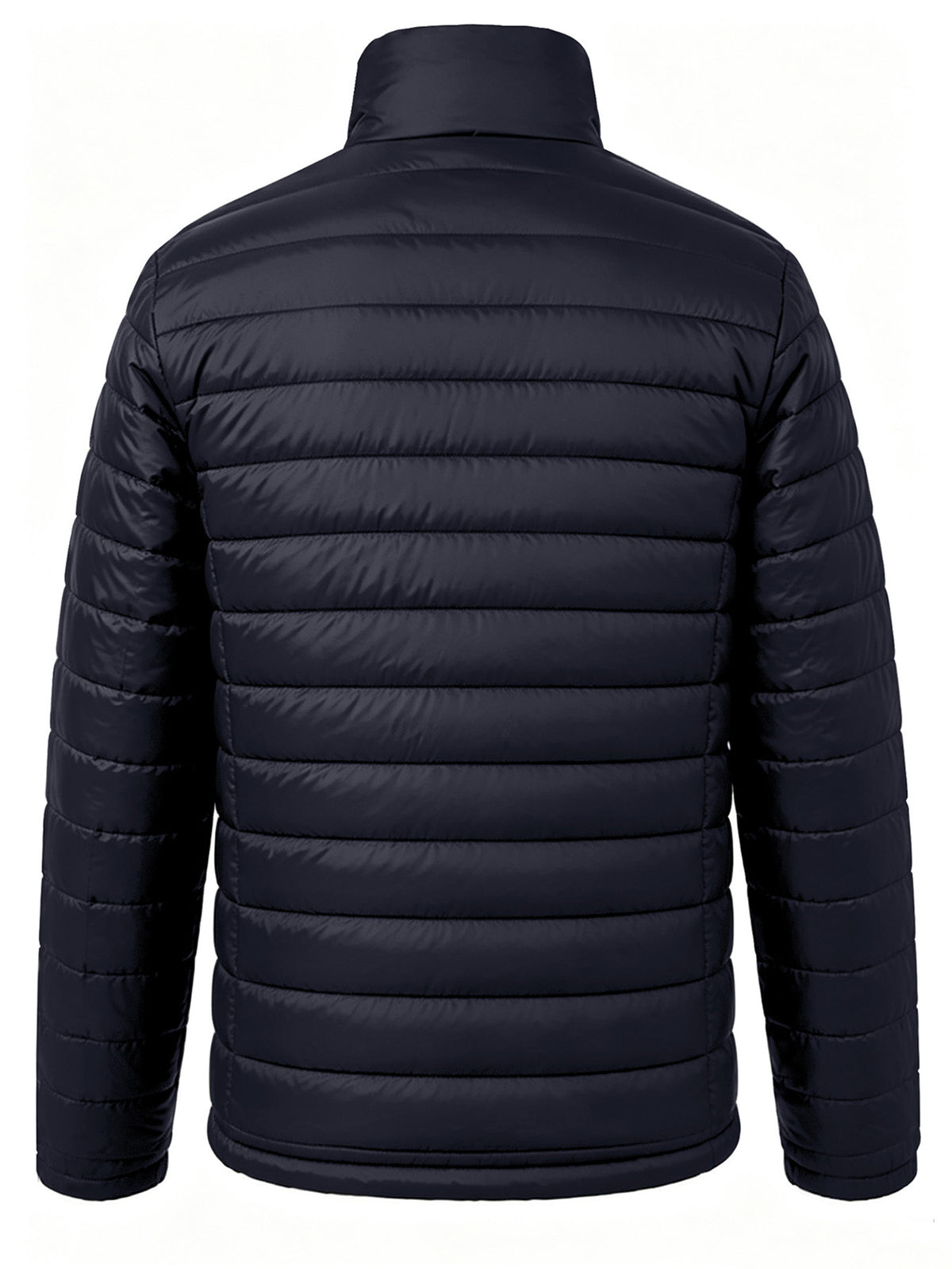 Manteau matelassé pour homme, à col montant, bleu marine