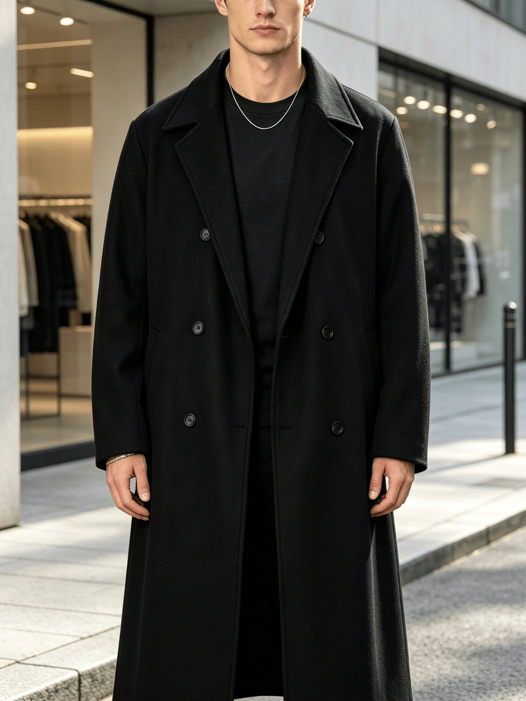 Manteau pour homme, à revers, modele 5