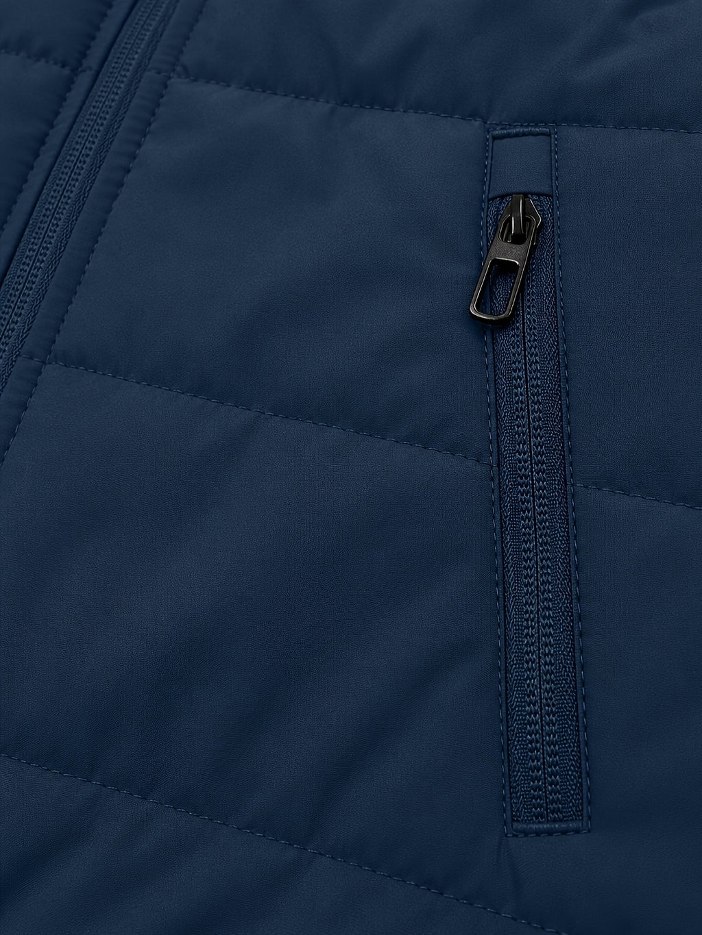 Veste matelassée, coupe-vent, à col montant, col montant, détail du vêtement