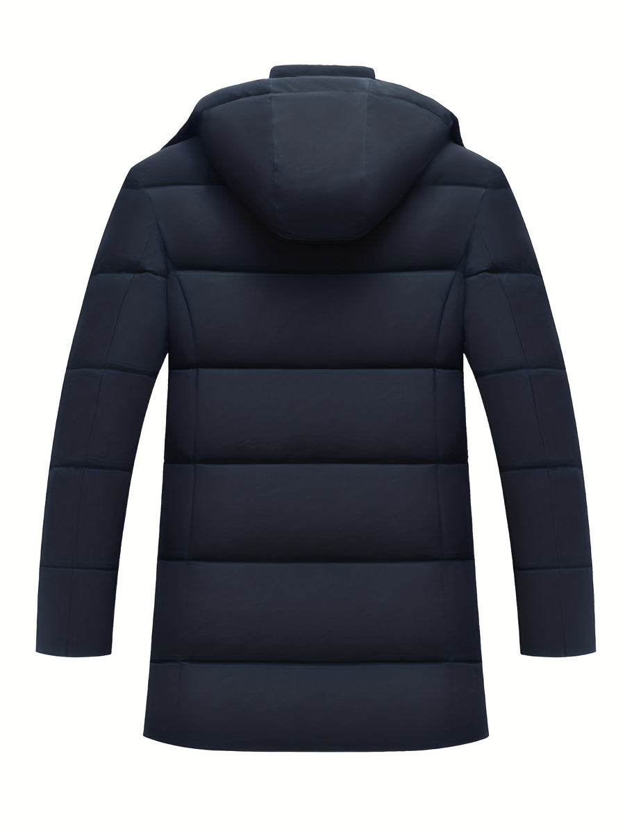 Veste long, polaire, à capuche, noir, photo 5