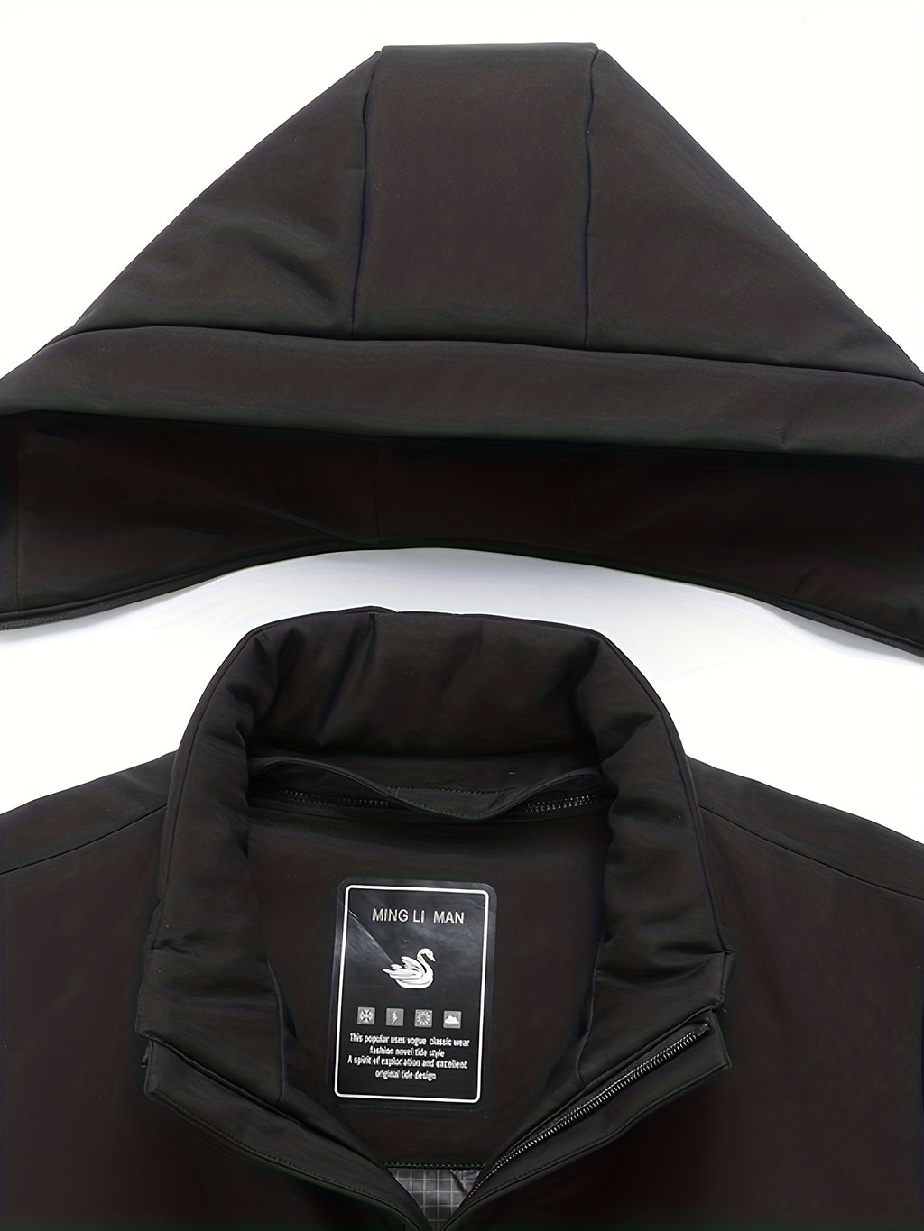 Veste long pour homme, à capuche, crevette verte