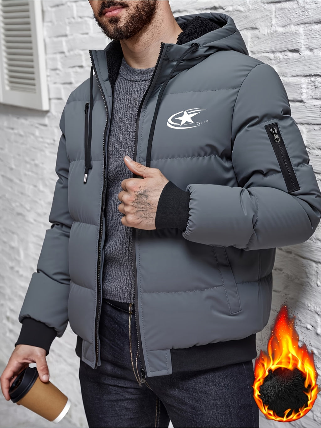Veste pour homme, à capuche, modele 5