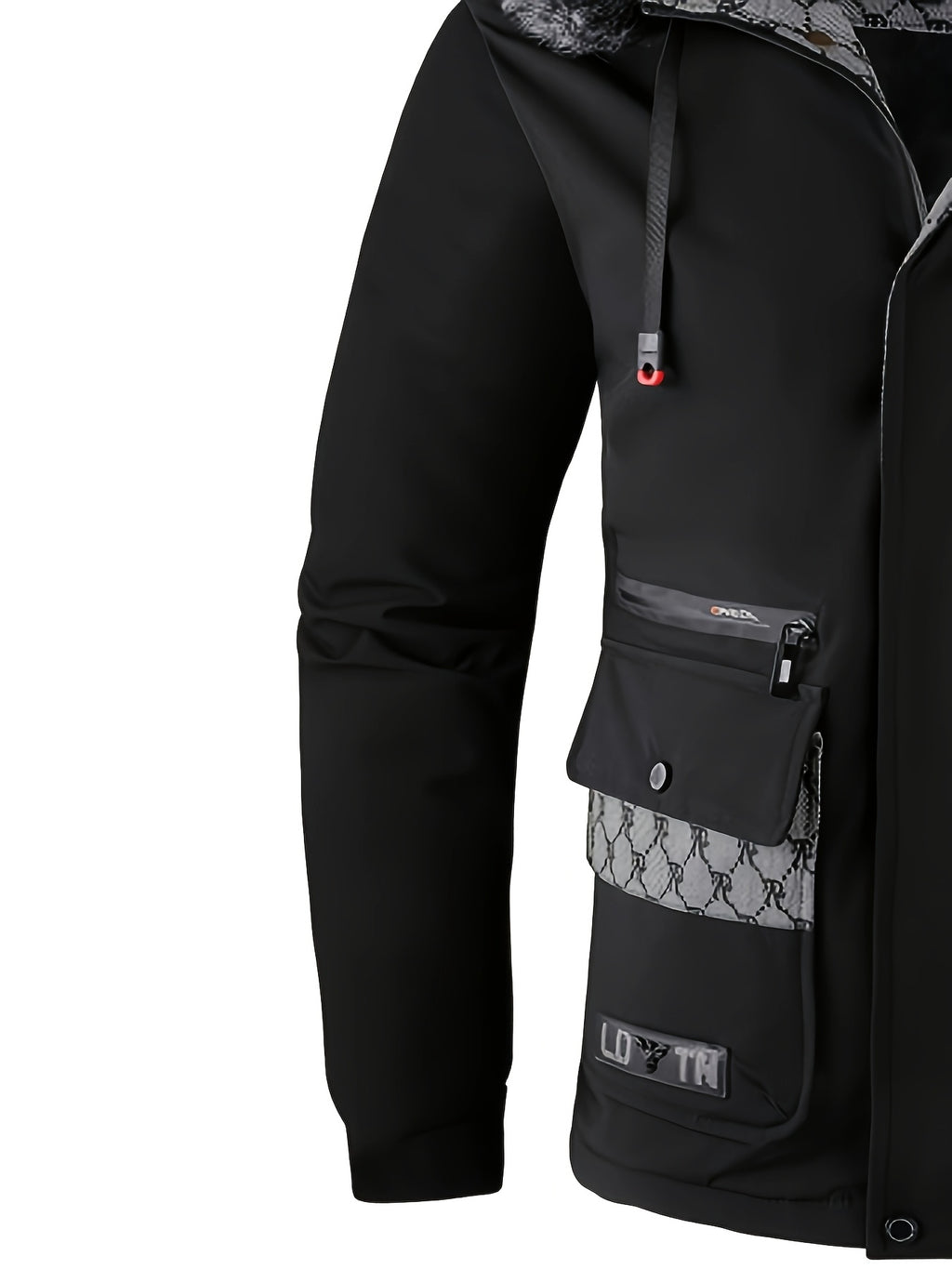Manteau pour homme, à capuche, mandarine