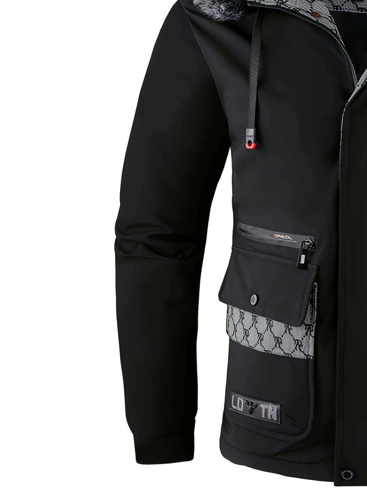 Manteau pour homme, à capuche, mandarine
