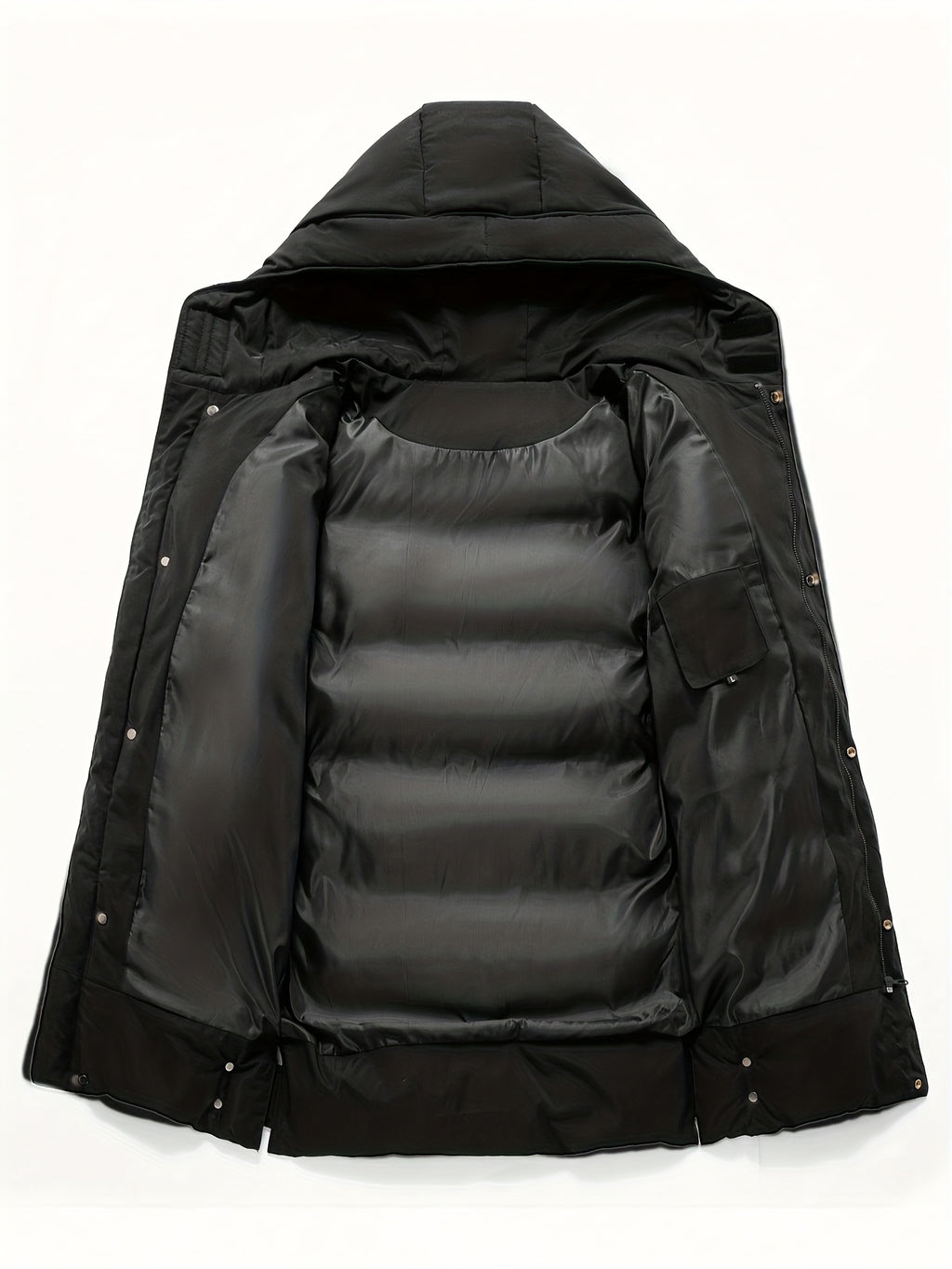 Manteau pour homme, à capuche, col montant