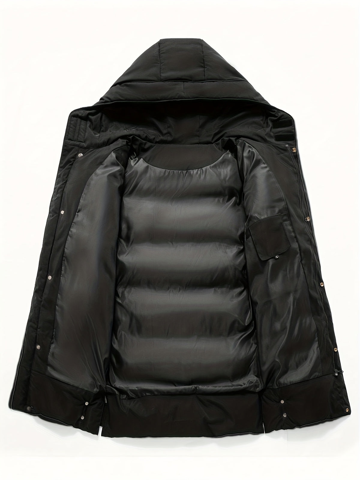 Manteau pour homme, à capuche, col montant