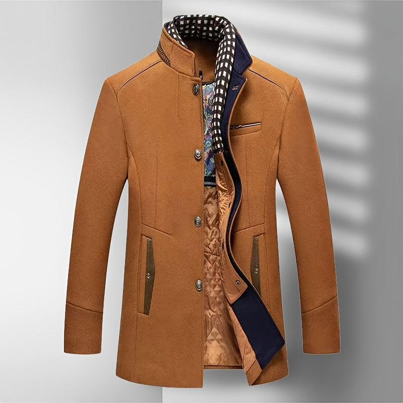 Veste en laine court pour homme, 55,4 % laine, tweed
