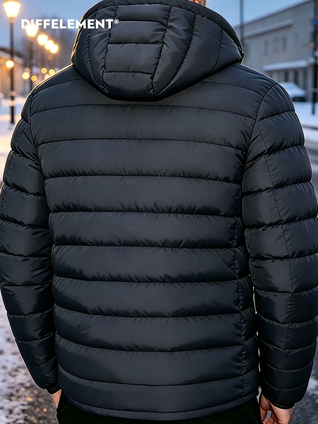 Veste pour homme, coupe-vent, à capuche, col montant