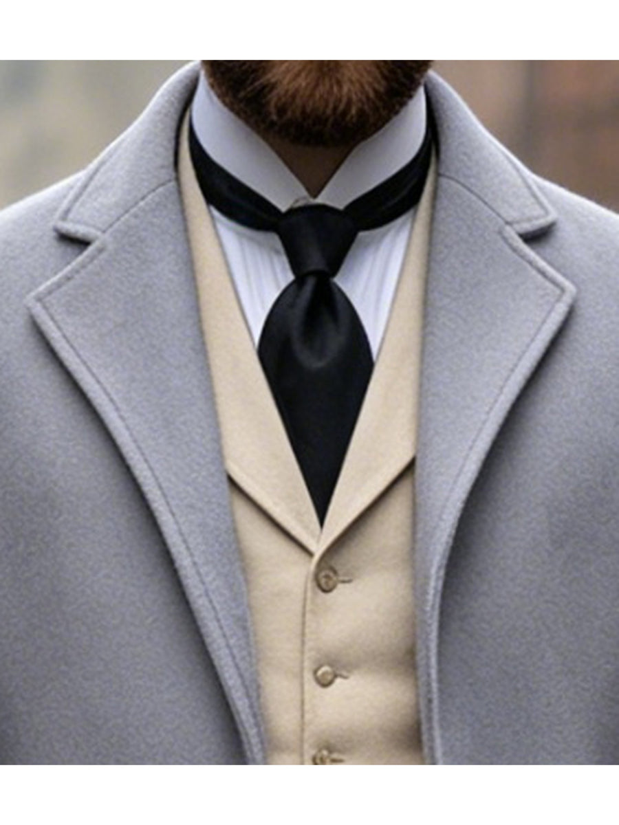 Manteau, tweed, à revers, kaki, photo 9