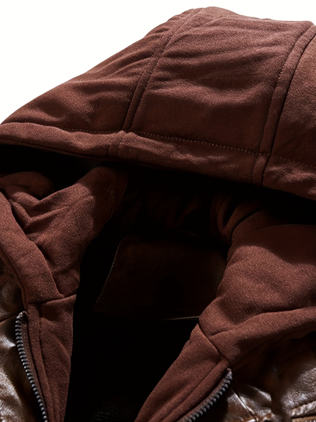 Veste pour homme, coupe-vent, à capuche, marron foncé