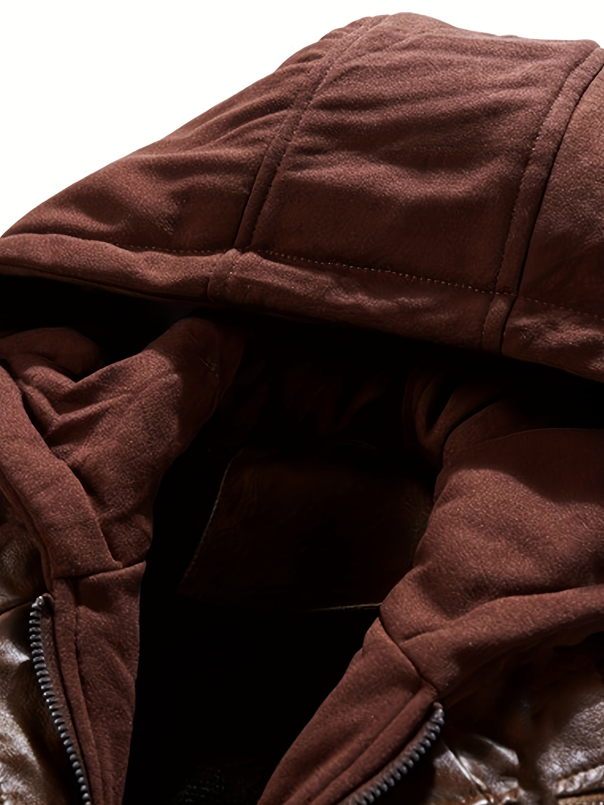 Veste pour homme, coupe-vent, à capuche, marron foncé