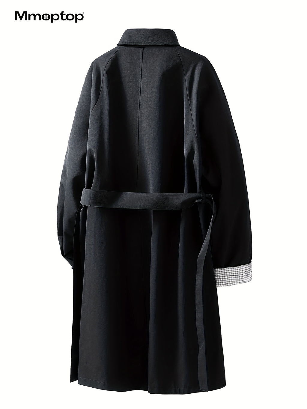Manteau long pour homme, à col montant