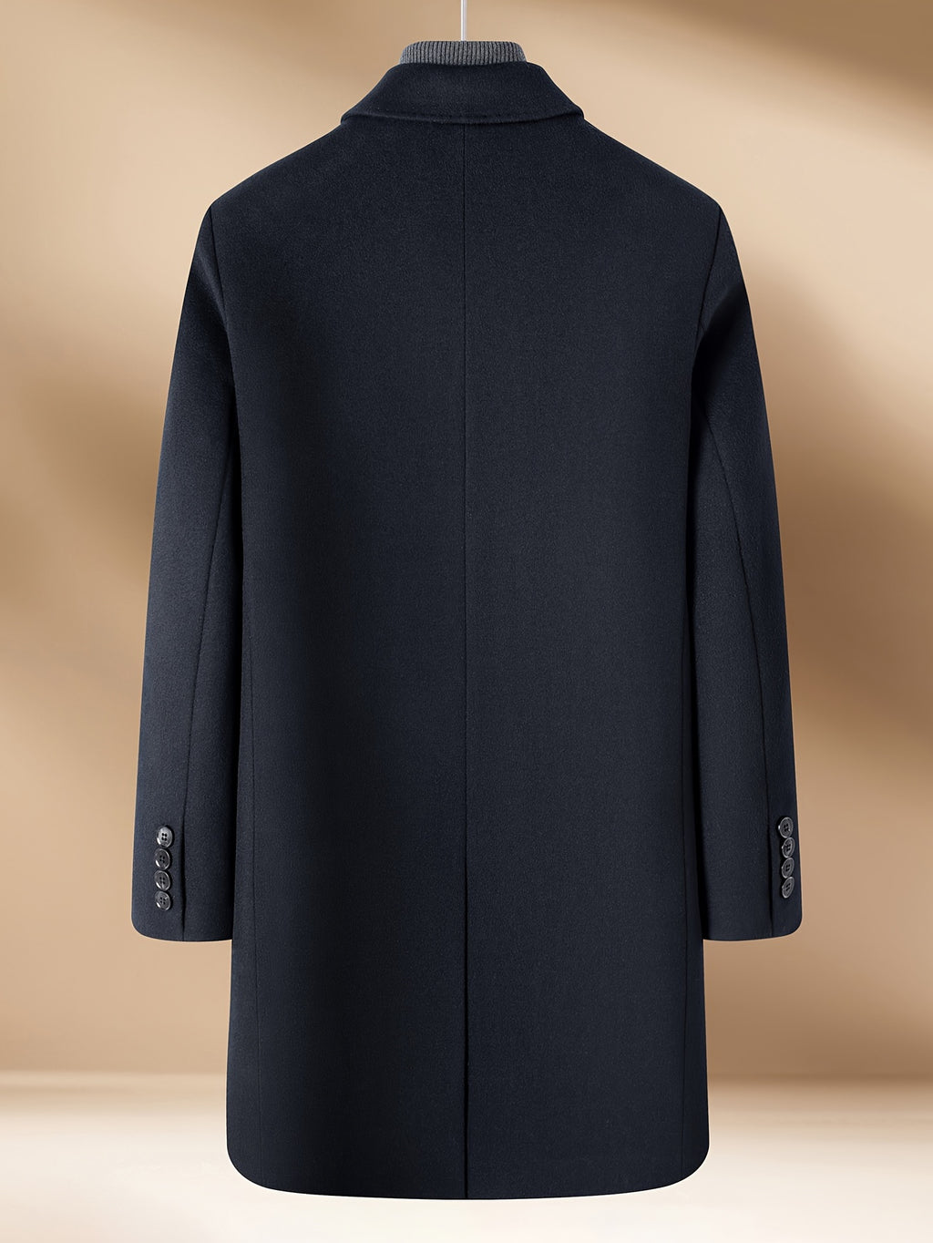 Veste en laine longue, 100 % laine, tweed, détail du vêtement