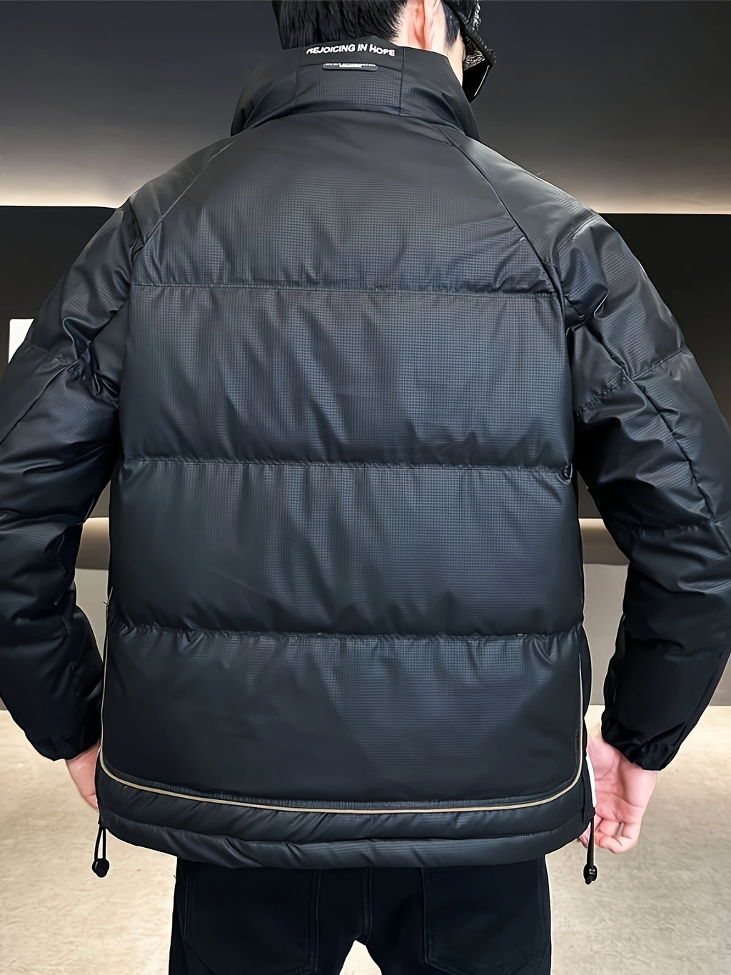 Manteau pour homme, à col montant, col montant