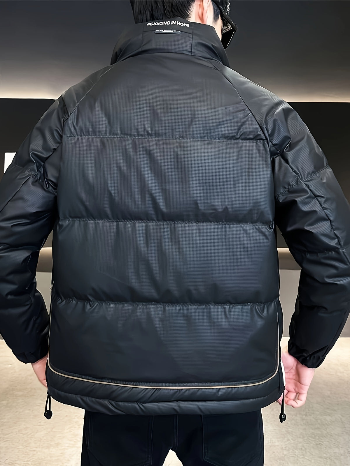 Manteau pour homme, à col montant, col montant