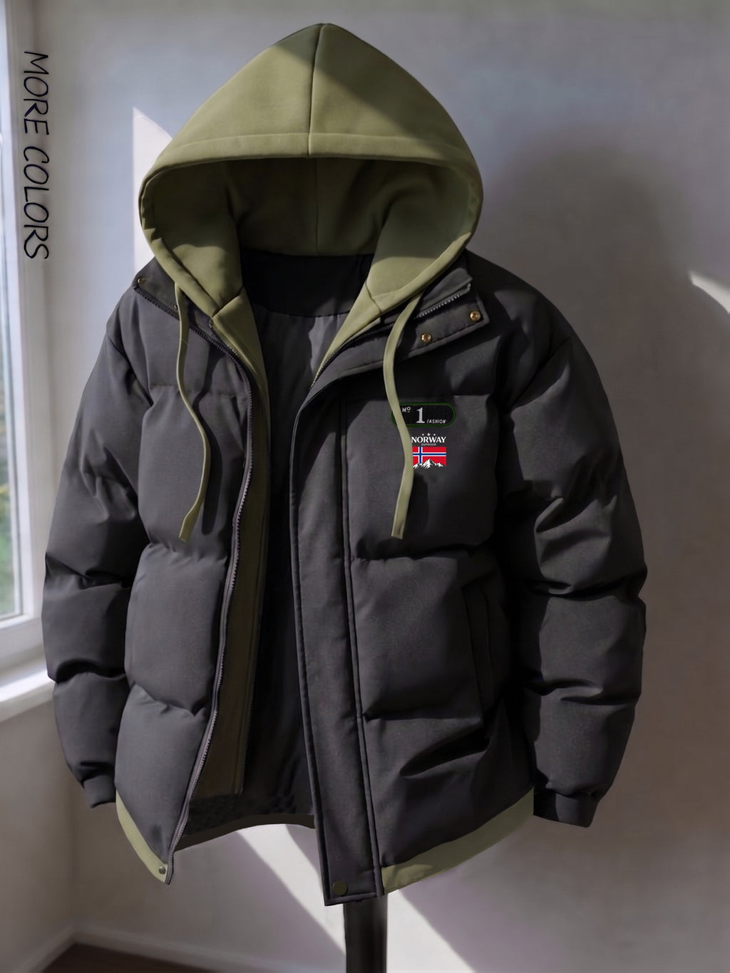 Veste pour homme, à capuche, bleu clair