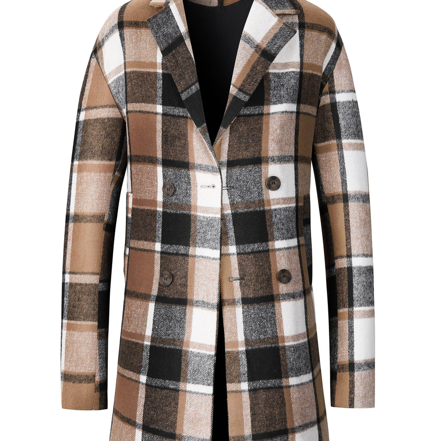 Veste mi-long, tweed, à revers, photo 2