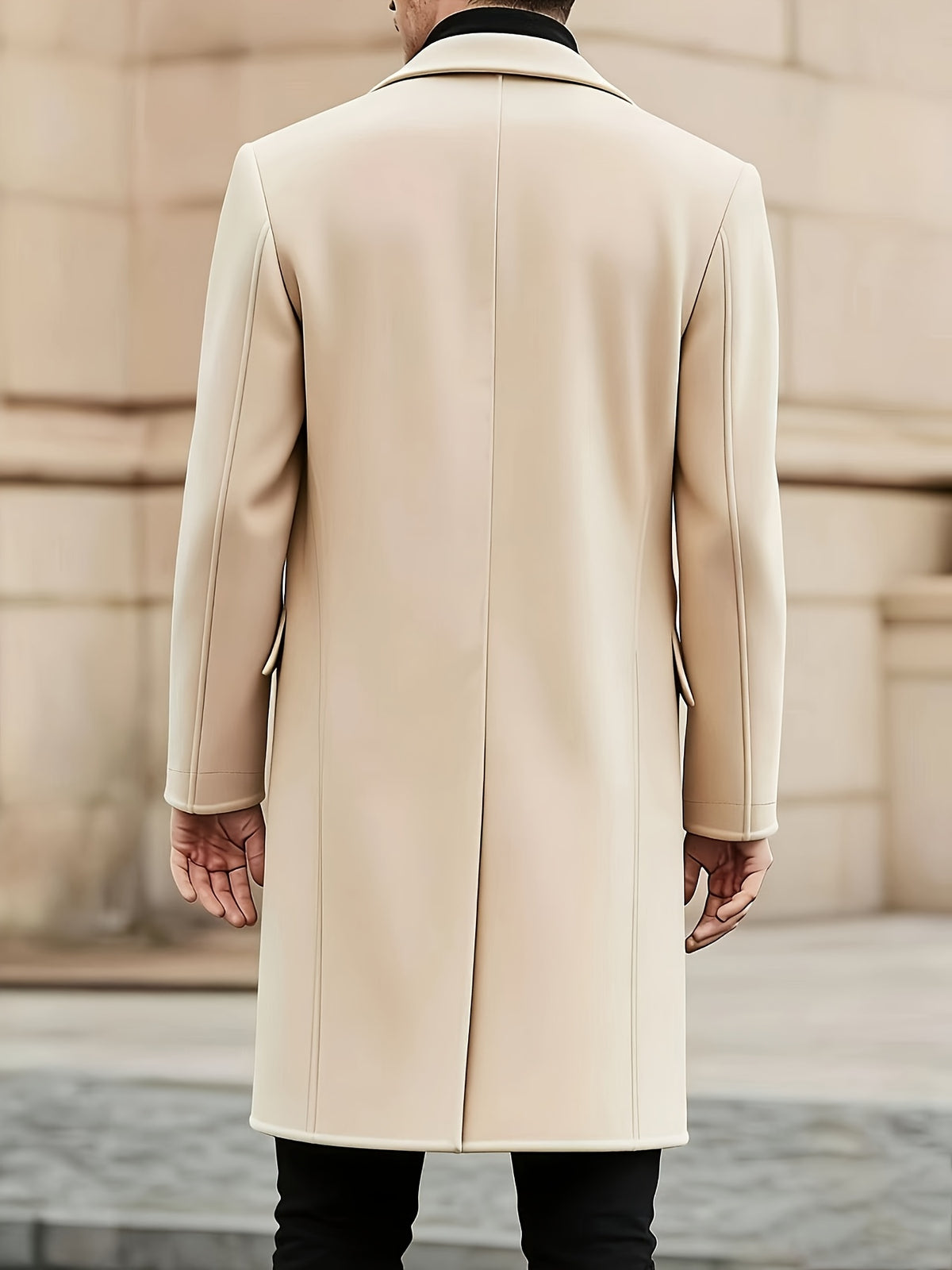 Trench pour homme, coupe-vent, à revers