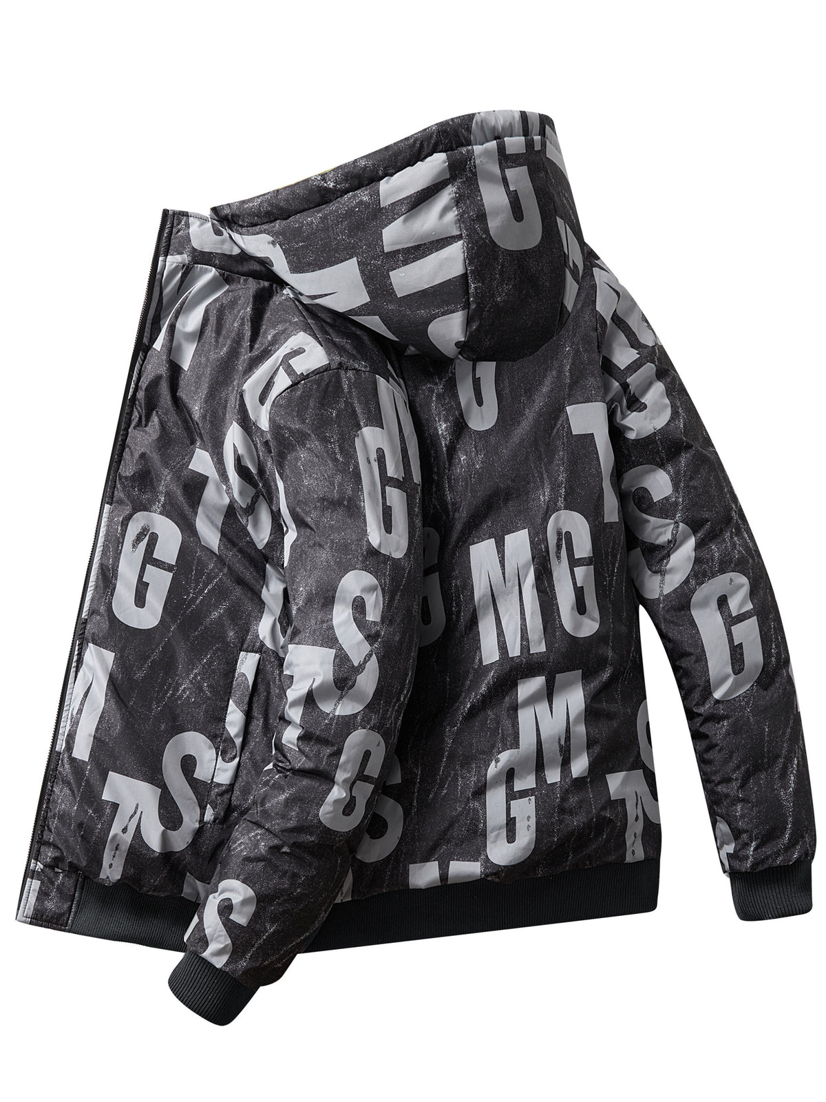 Manteau matelassé pour homme, capuche amovible, à col montant