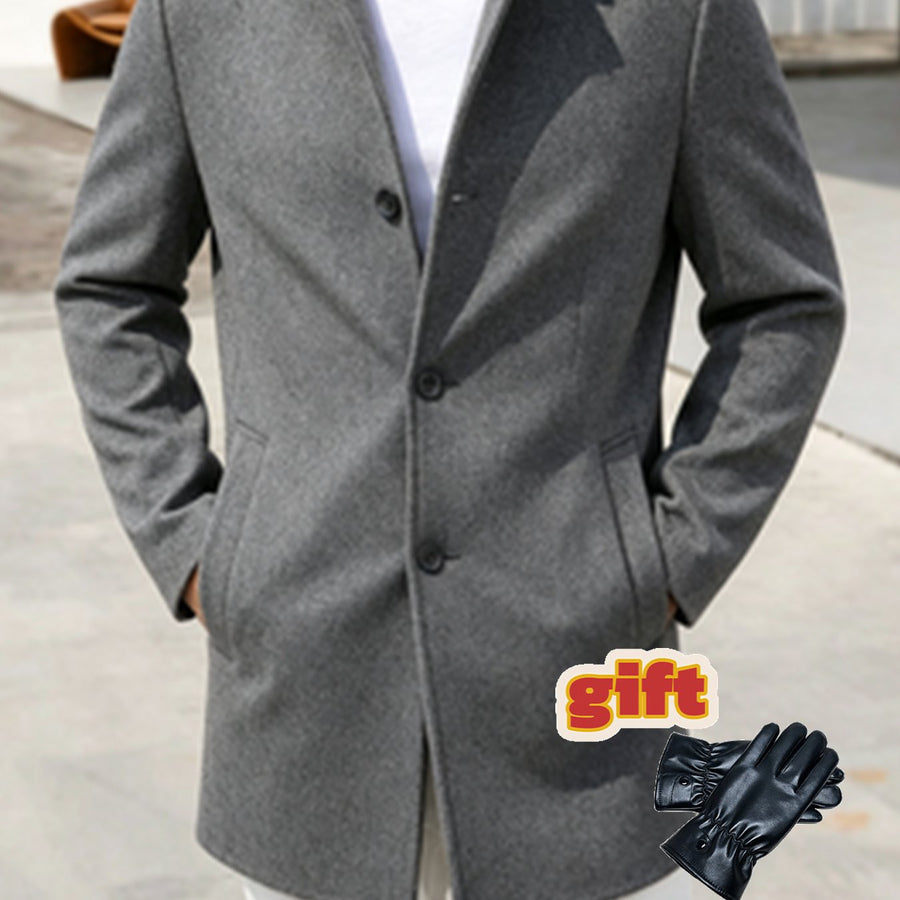 Trench en laine, 40 % laine, velours, coloris gris