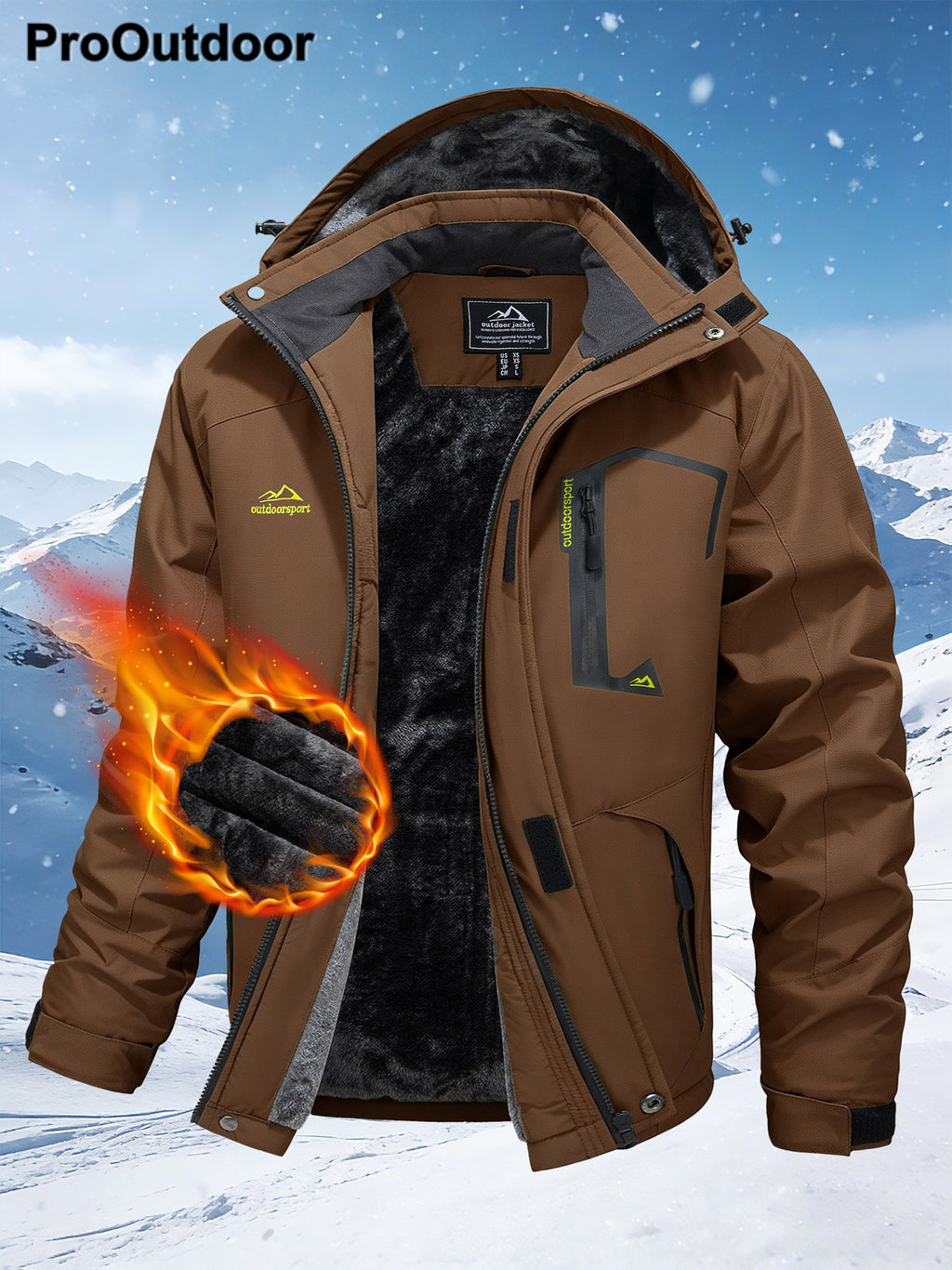Veste long pour homme, à capuche, blanc