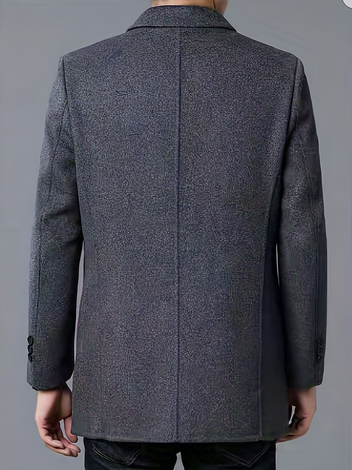 Trench pour homme, à revers, noir