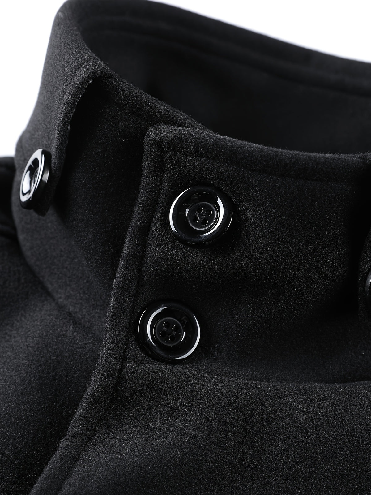 Veste long pour homme, à col montant, gris