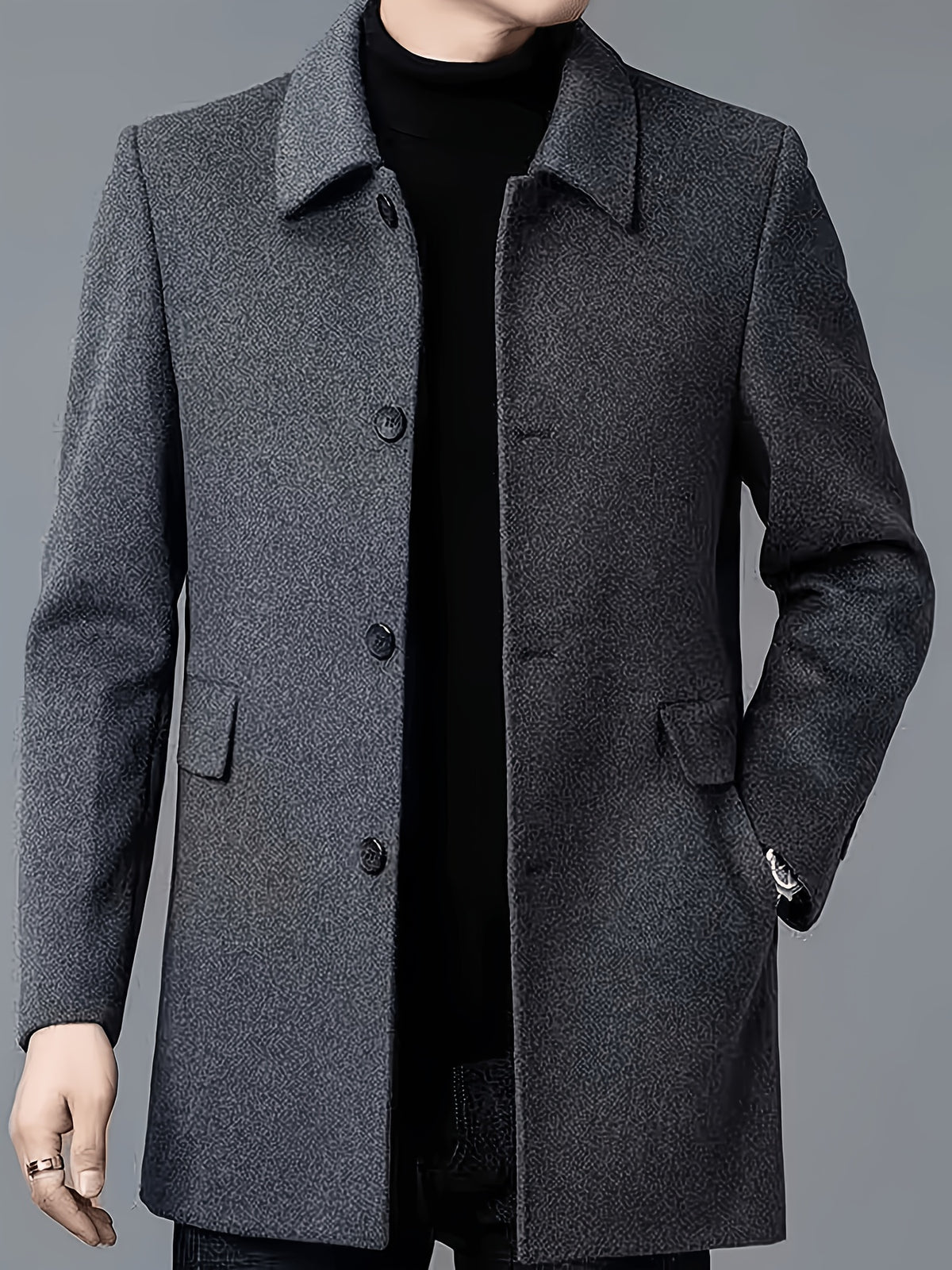 Veste pour homme, grandes tailles, à revers