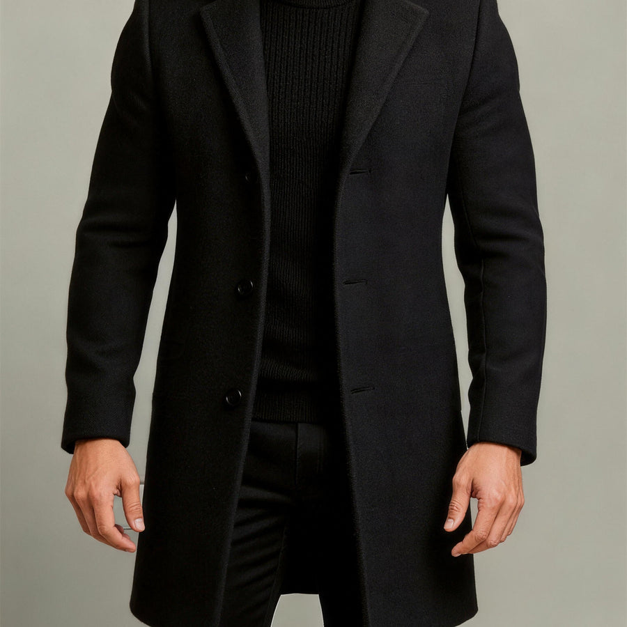 [Mei Xi Select] Trench-coat printemps/automne 2026, vêtement d'extérieur décontracté simple et polyvalent pour le printemps et l'automne, pour les trajets quotidiens et le quotidien avec une sensation de qualité supérieure, coloris noir