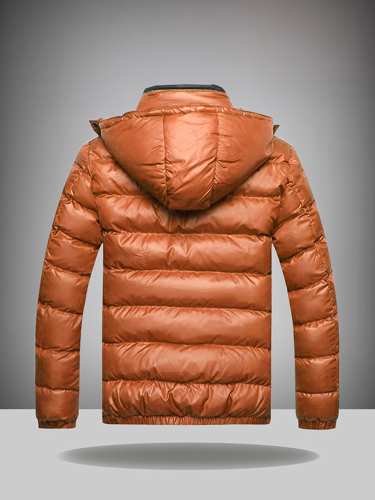 Manteau pour homme, à capuche, brun jaunâtre