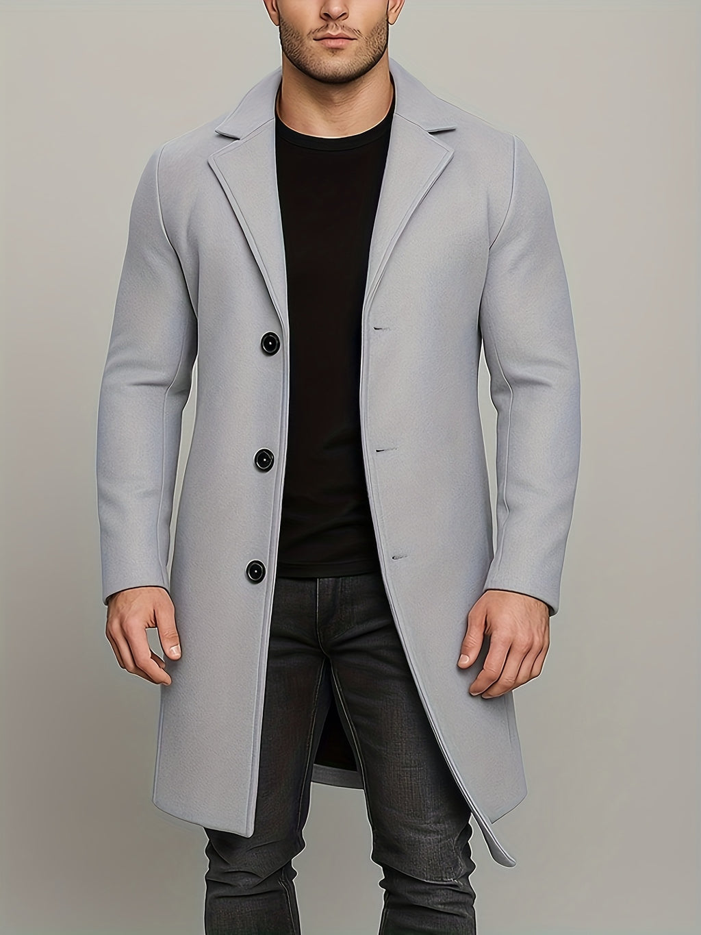 Manteau, tweed, à revers, gris foncé, photo 22