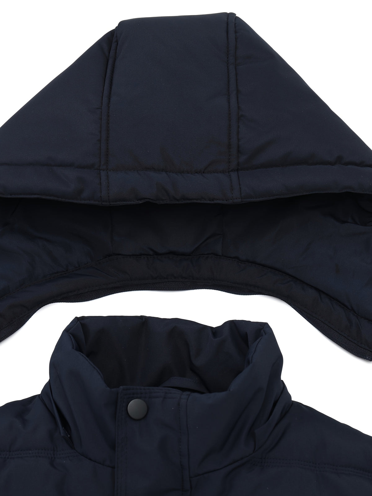 Veste matelassée pour homme, coupe-vent, à capuche, col montant
