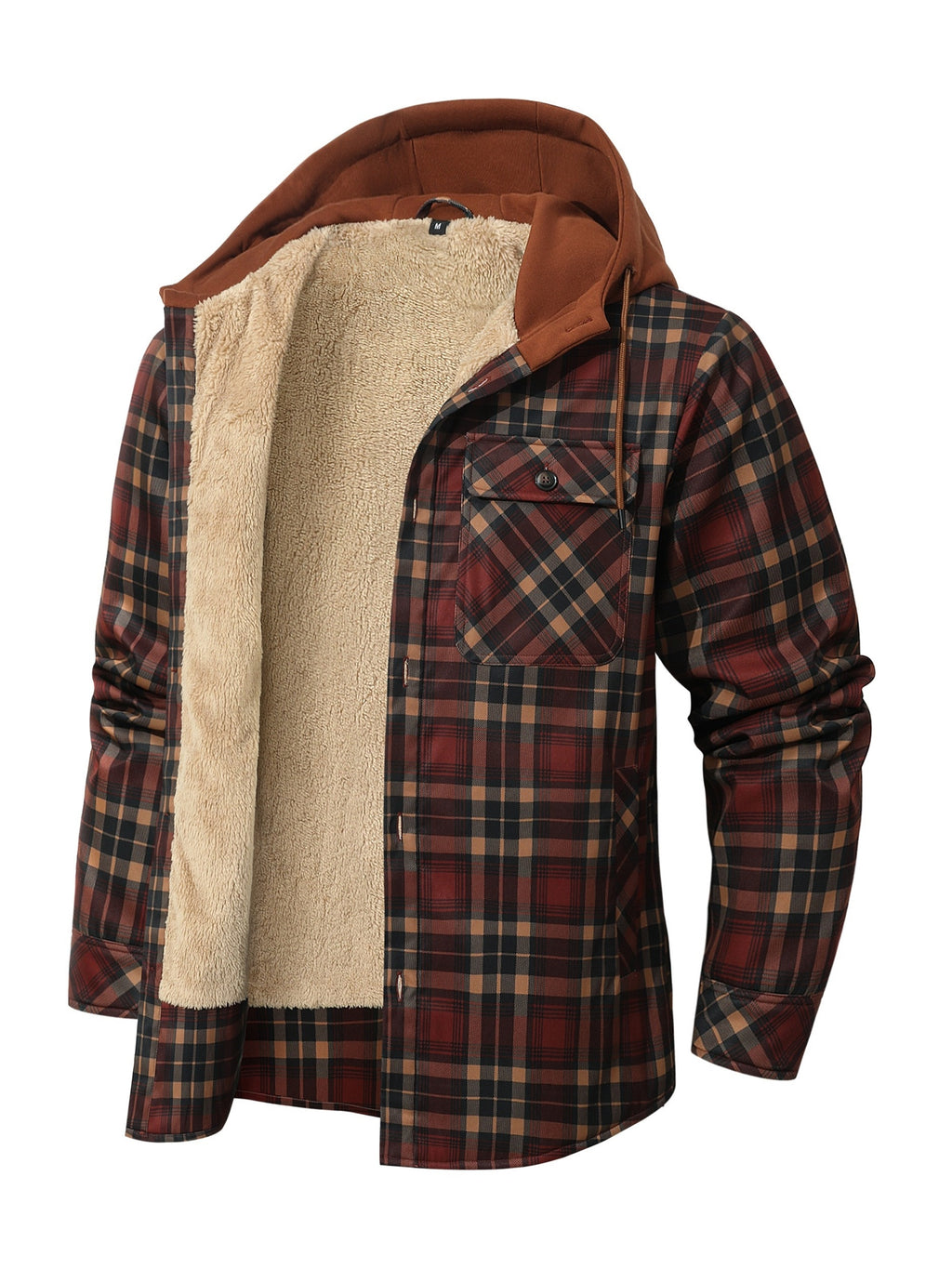 Veste pour homme, patchwork, à capuche, noir