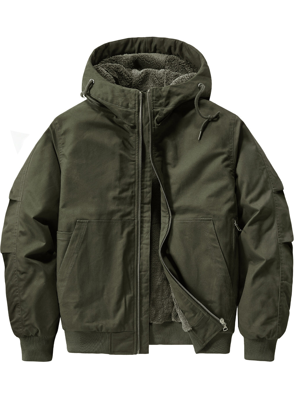 Blouson pour homme, polaire, à capuche
