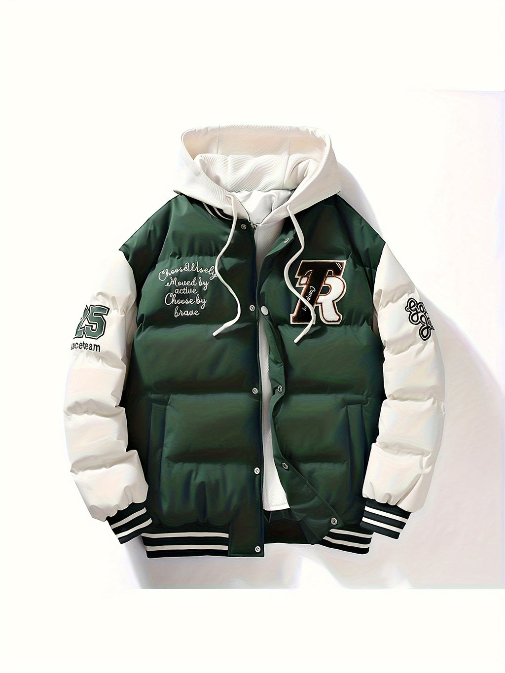 Veste pour homme, croisé, à capuche