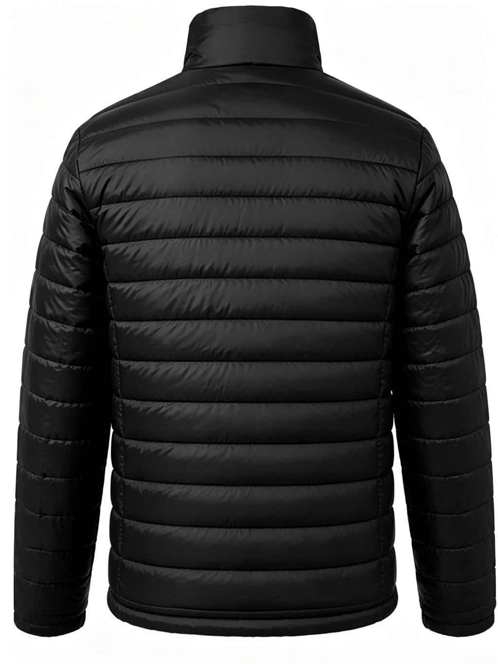 Manteau matelassé pour homme, à col montant, bleu marine