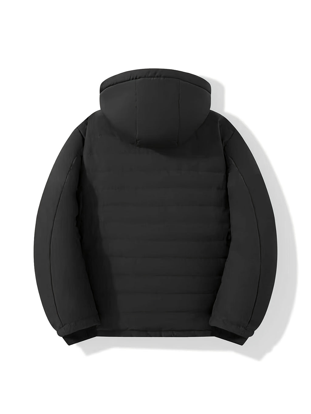 Veste pour homme, capuche amovible, noir carbone