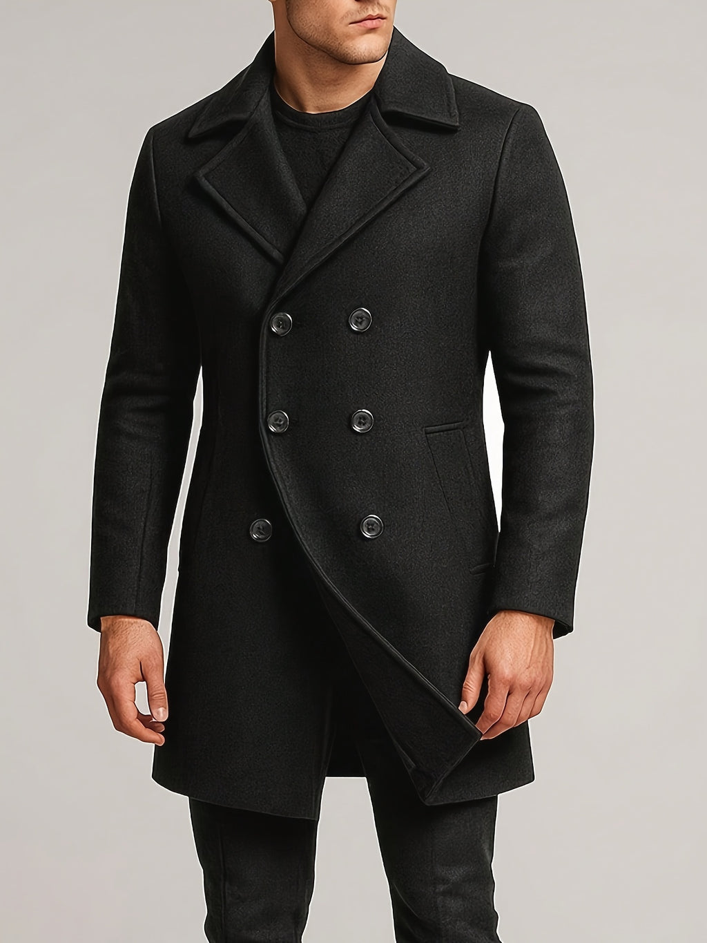 Trench mi-long, à revers, brun