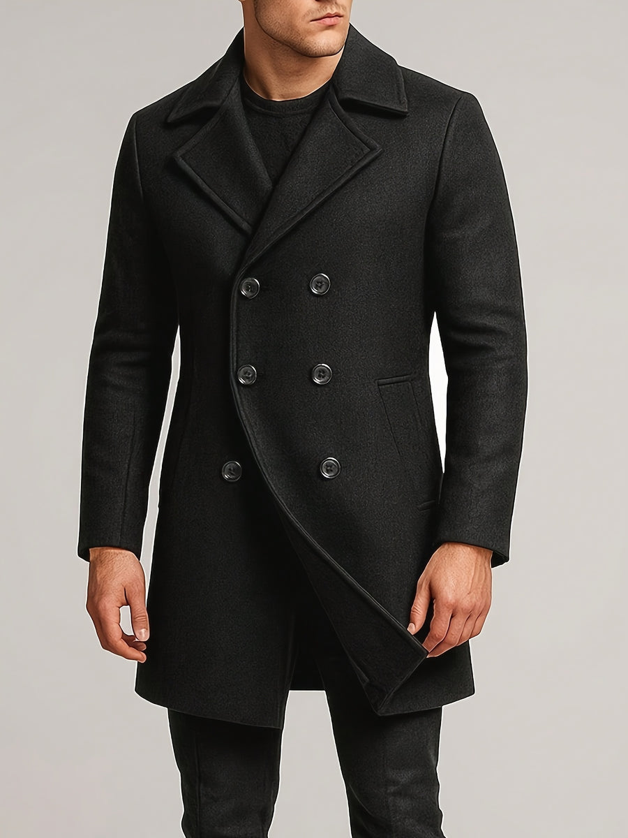 Trench mi-long, à revers, brun